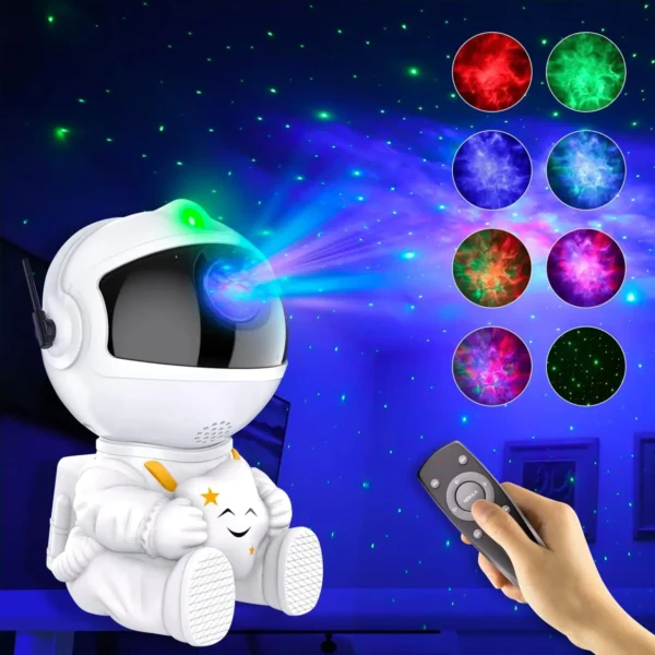 Astronaut Star Projector Night Light with Remote Control